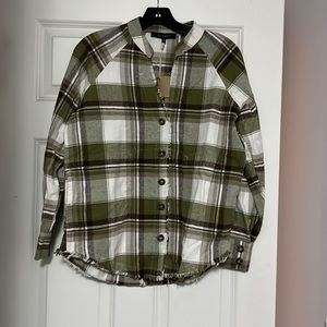 Green plaid tunic-never been worn